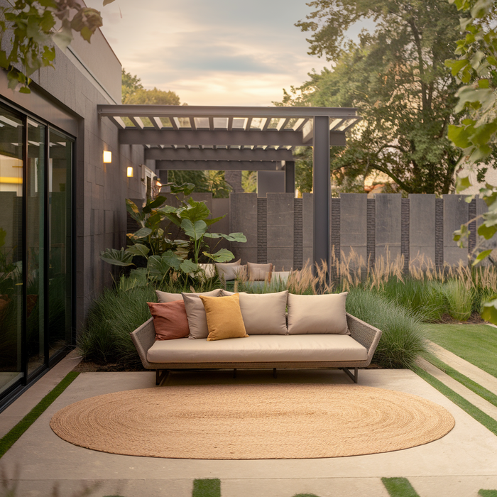 Mrcarpet Buitenkleed Jute Ovaal Outdoor Breeze Naturel 200 x 290cm