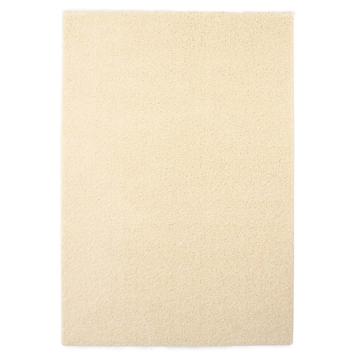 Tapeso Hoogpolig vloerkleed shaggy Trend effen - crème - 100x200 cm