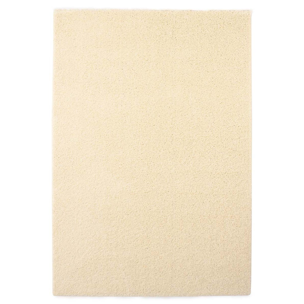 Tapeso Hoogpolig vloerkleed shaggy Trend effen - crème - 140x200 cm