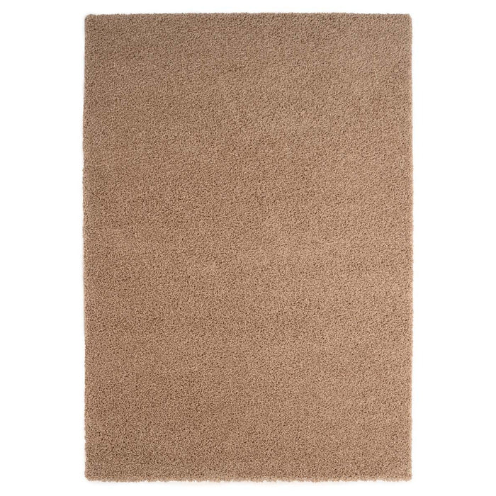 Tapeso Hoogpolig vloerkleed shaggy Trend effen - beige - 160x230 cm