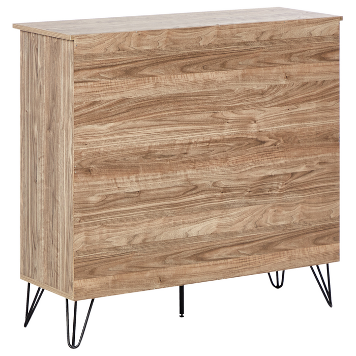 Beliani - ELISTON - Wijnkast - Lichtbruin - Vezelplaat