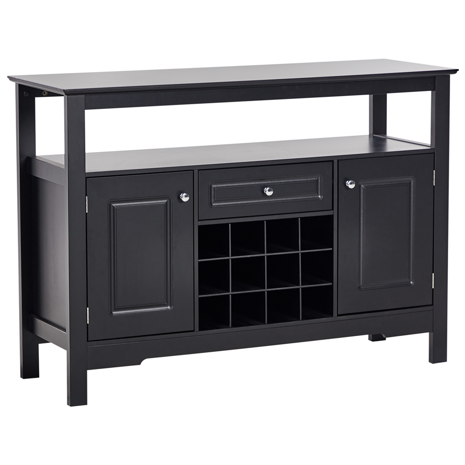 Beliani - TIMBOON - Wijnkast - Zwart - MDF