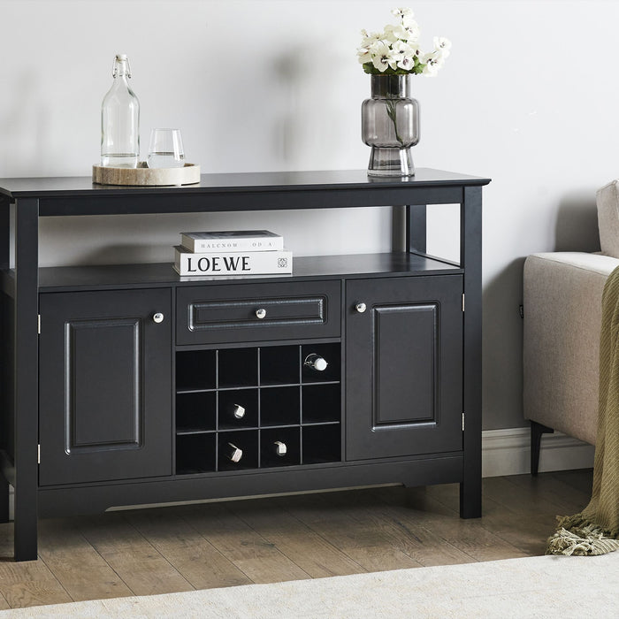 Beliani - TIMBOON - Wijnkast - Zwart - MDF