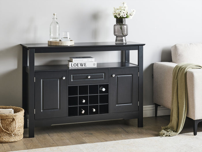 Beliani - TIMBOON - Wijnkast - Zwart - MDF