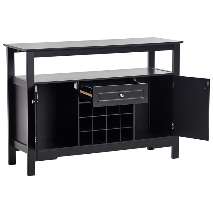 Beliani - TIMBOON - Wijnkast - Zwart - MDF