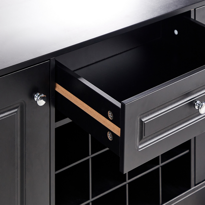 Beliani - TIMBOON - Wijnkast - Zwart - MDF