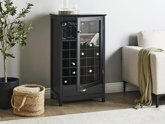 Beliani - CERES - Wijnkast - Zwart - MDF