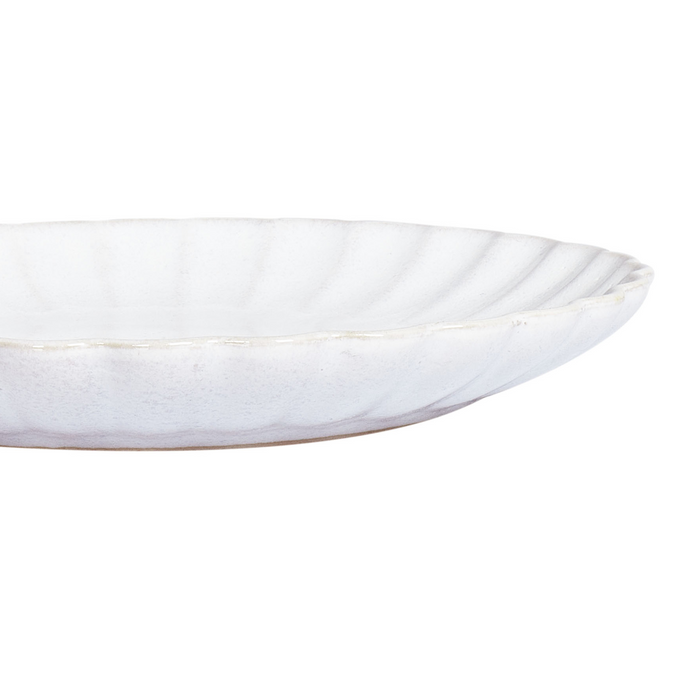 Beliani - NETTLE - Bijzetborden set van 8 - Wit - Steengoed