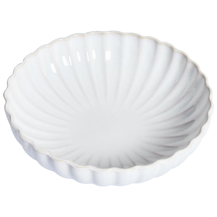 Beliani - NETTLE - Diepe borden set van 8 - Wit - Steengoed