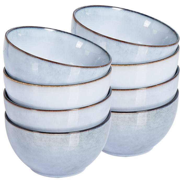 Beliani - JUNIPER - Kom set van 8 - Lichtblauw - Steengoed