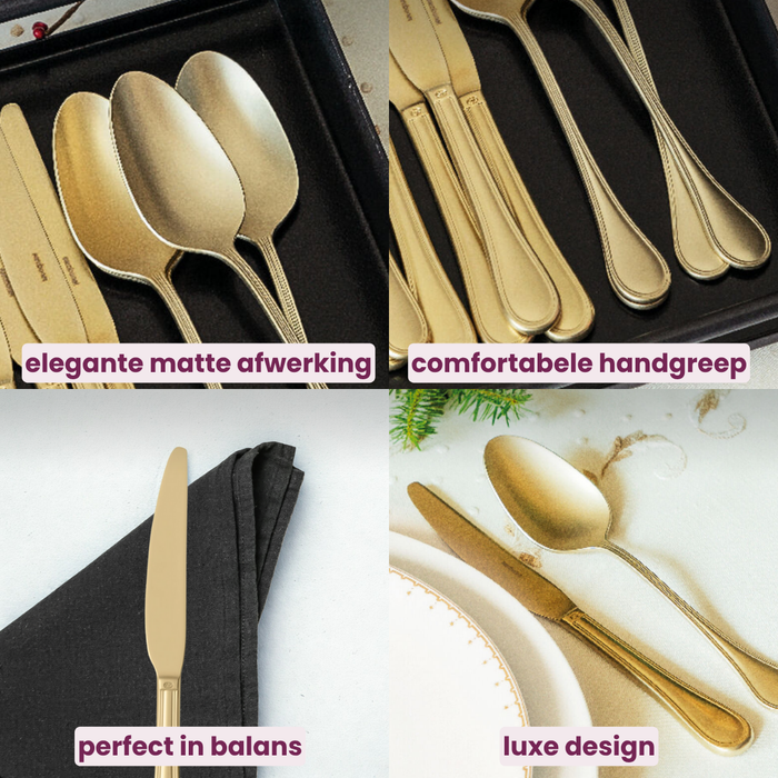 Sambonet Koffielepels Royal Champagne 6 Stuks