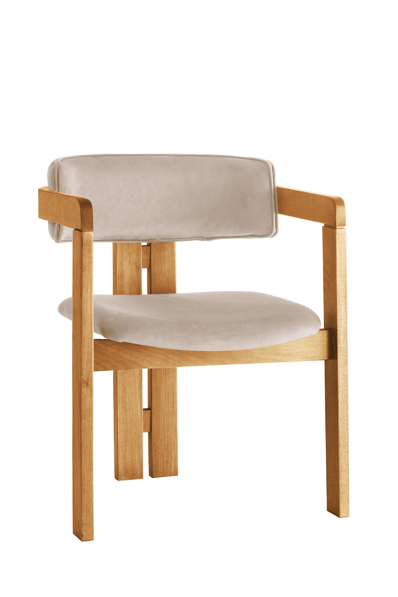 Giga Meubel - Eetkamerstoel Naturel - Beige|Velvet - Cozy