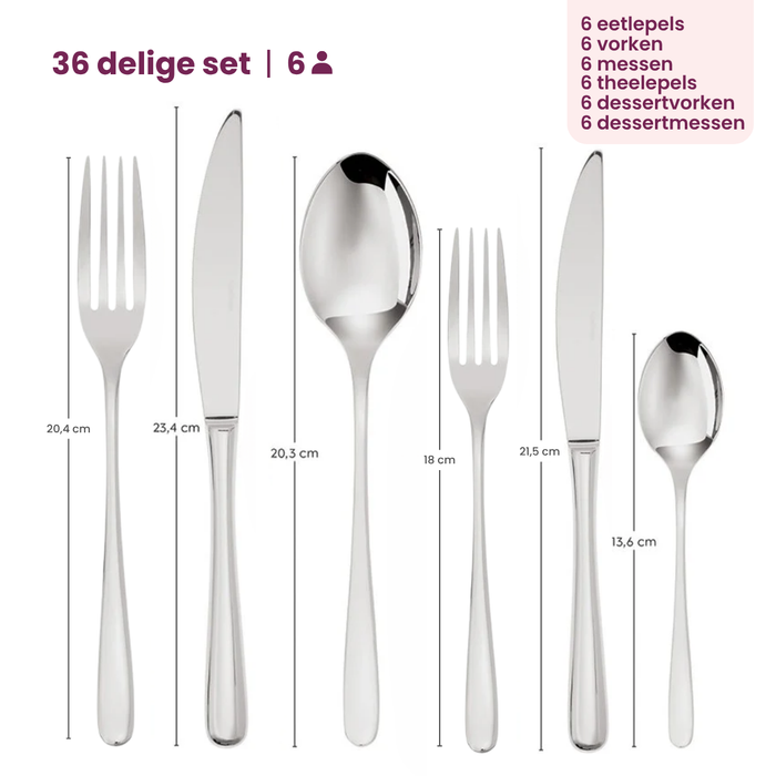 Sambonet Bestekset Taste - Koper - 36 delig | 6 personen