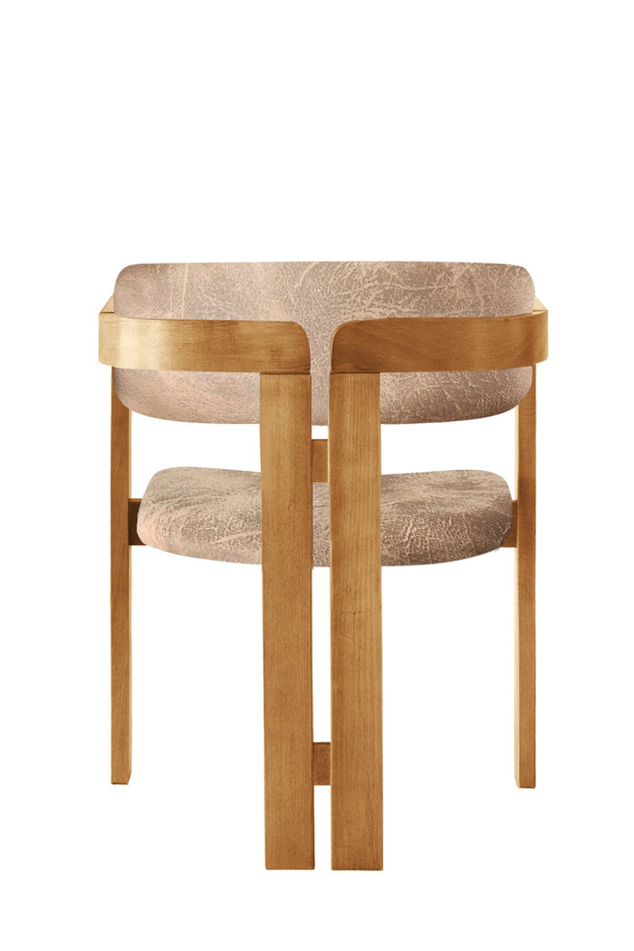 Giga Meubel - Eetkamerstoel Naturel - Taupe|Stof - Cozy