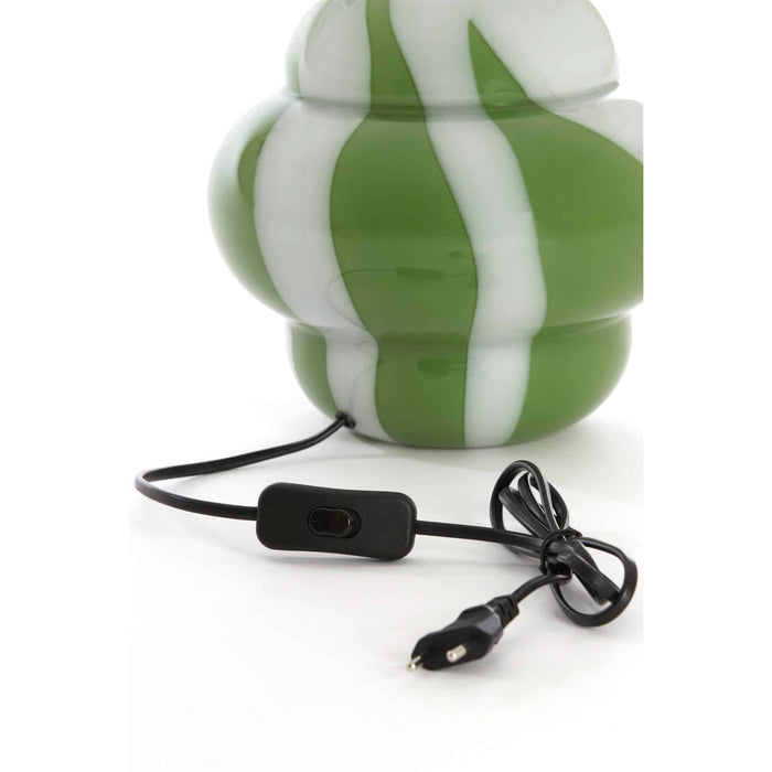 Light&living Lampvoet Ø22x28 cm YLIEN glas groen-wit+goud