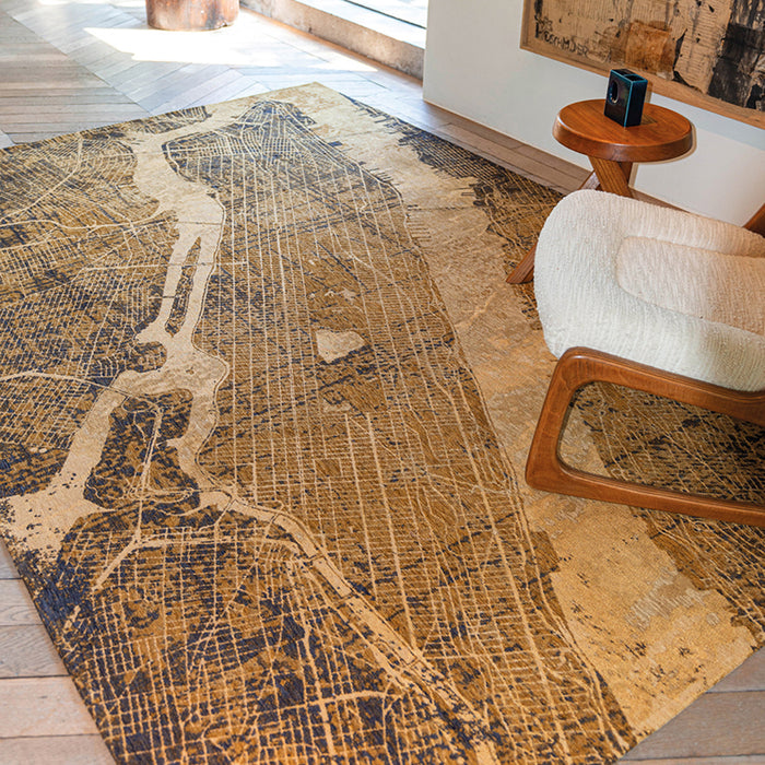 Louis de Poortere Cities Vloerkleed 100 x 140 cm - Gatsby Gold