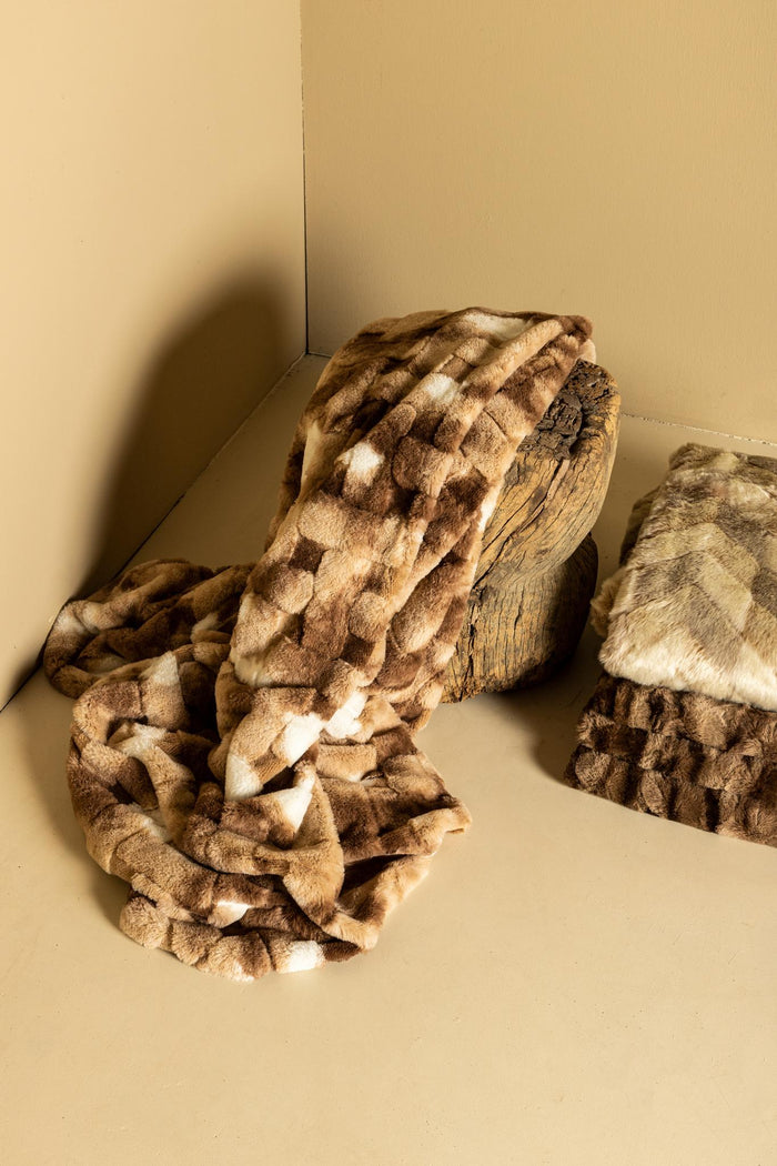 PTMD - Plaid Geraldine - Bruin - 140x170x2cm