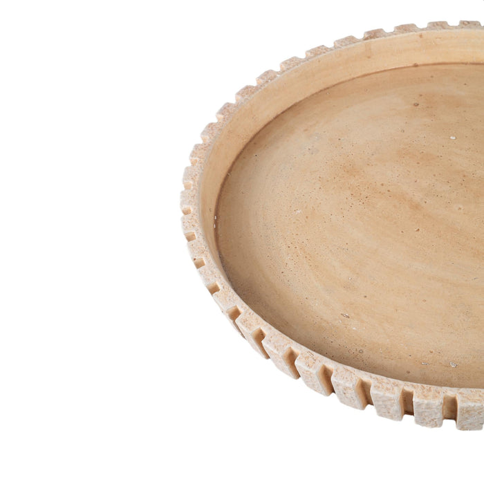 PTMD Plateau Marijus - 45x45x4 cm - Cement - Creme