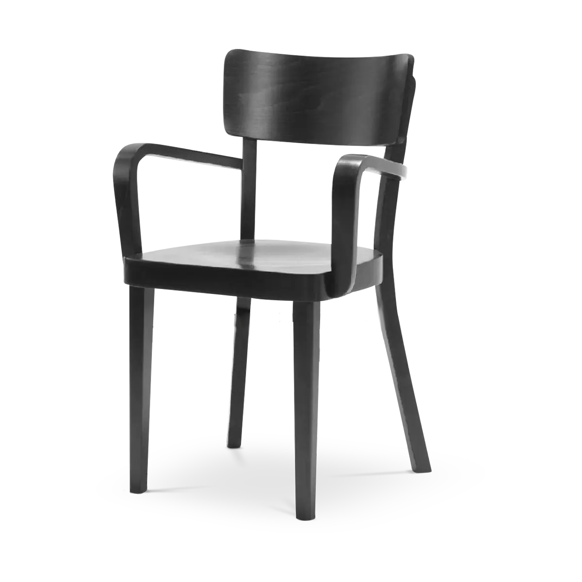 Fameg Faye Houten Eetkamerstoel Zwart - Met Armleuning