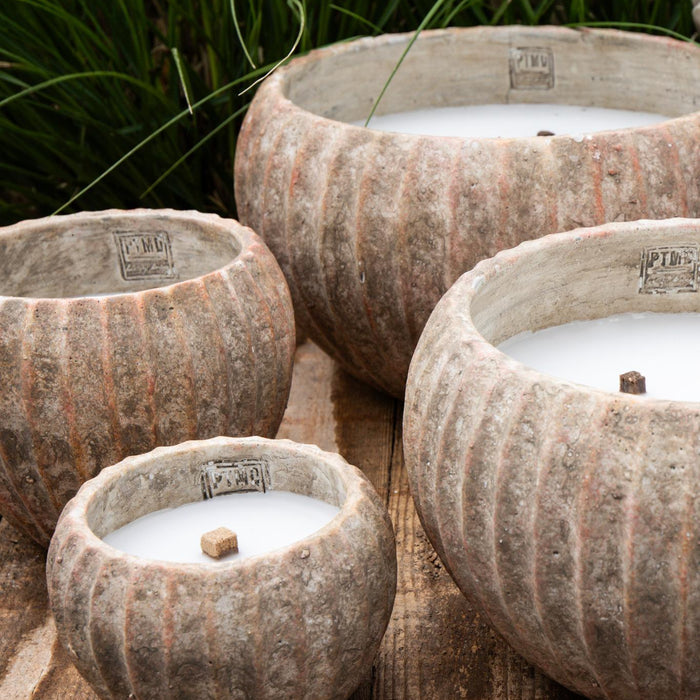 PTMD Yasmeene Brown Cement Outdoor Candle L