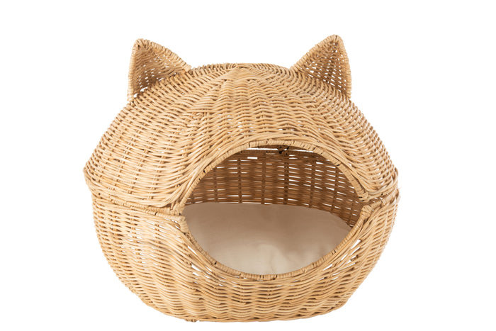 J-Line kattenmand + Kussen - jute - naturel