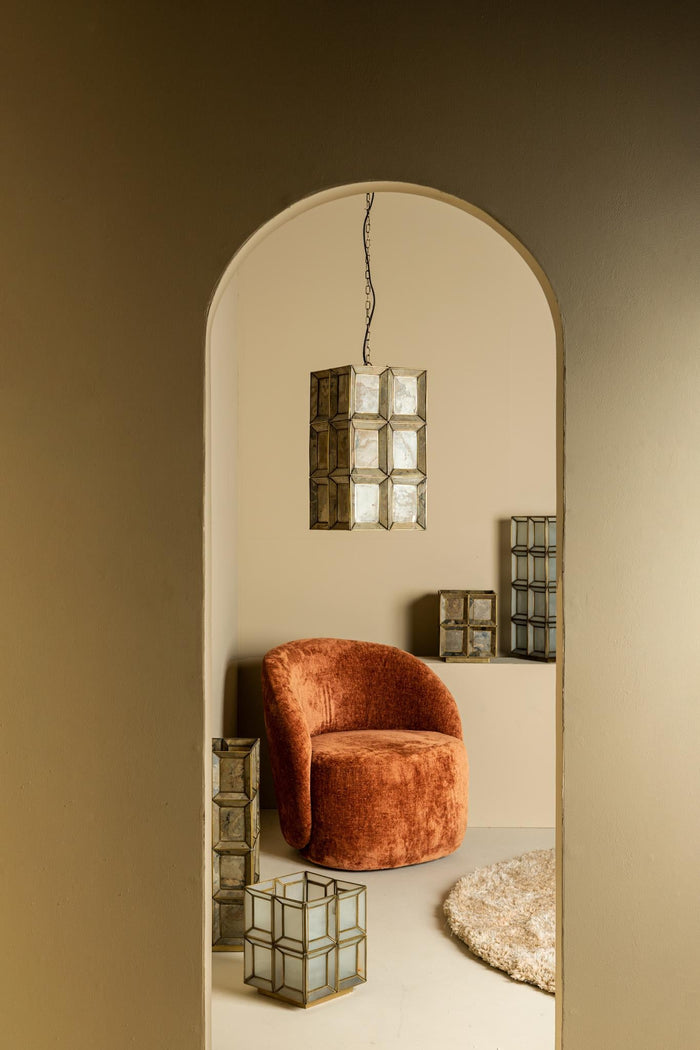 PTMD Layra White milk glass table lamp antique high