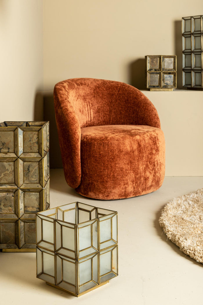 PTMD Layra White milk glass table lamp antique high