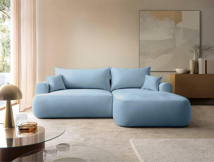 NADUVI Collection Hoekslaapbank Philipa rechts met opbergvak velvet