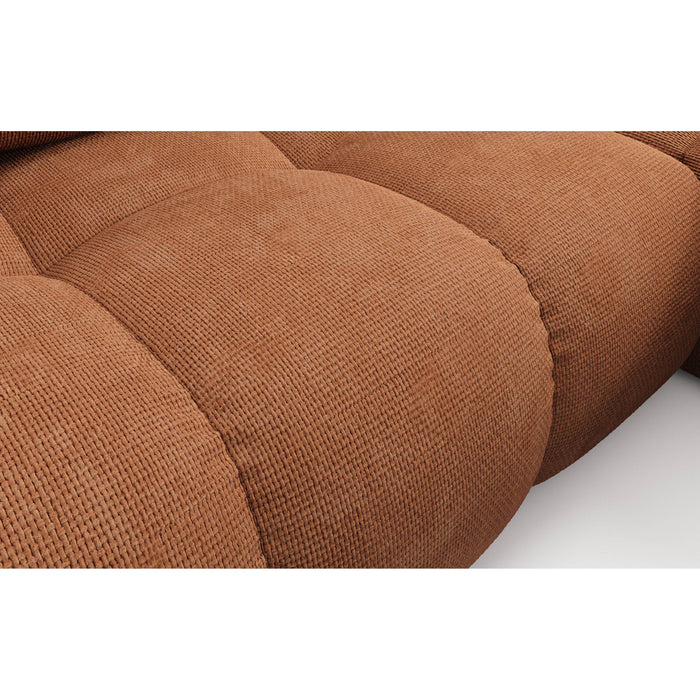 by fonQ Charme Hoekbank Rechts  met Slaapfunctie - Chenille - Terra