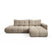 by fonQ Charme Hoekbank Rechts  met Slaapfunctie - Chenille - Lichtbeige