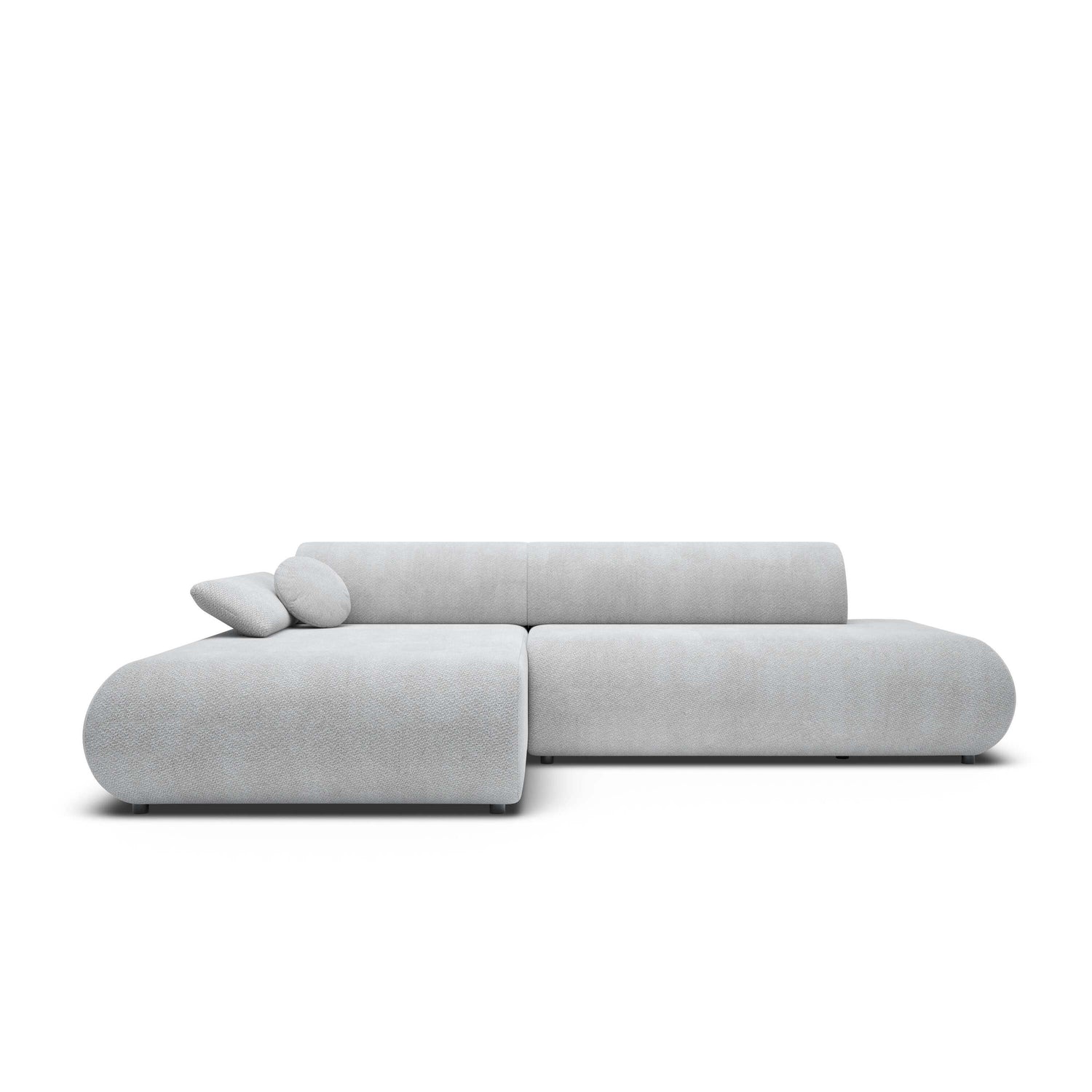 by fonQ Wisp Hoekbank met Chaise Longue Links met Slaapfunctie - Chenille - Grijs