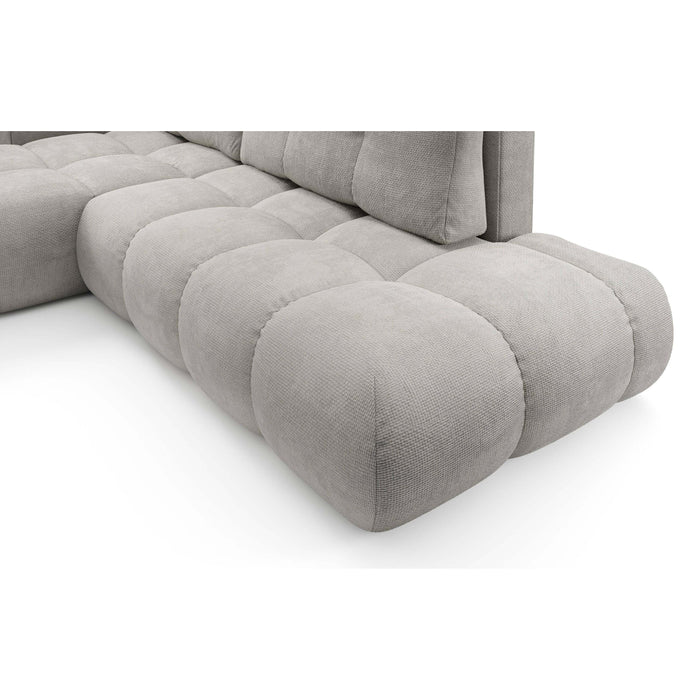 by fonQ Charme Hoekbank Links  met Slaapfunctie - Chenille - Lichtgrijs