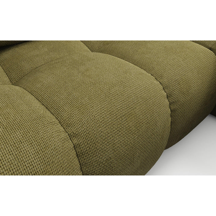 by fonQ Charme Hoekbank Rechts  met Slaapfunctie - Chenille - Olijfgroen