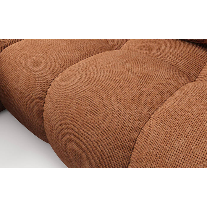 by fonQ Charme Hoekbank Links  met Slaapfunctie - Chenille - Terra