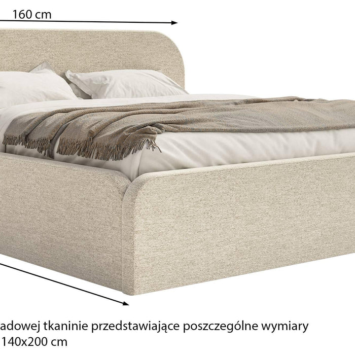 NADUVI Collection Bedframe Carina 140 x 200 met opbergvak fluweel