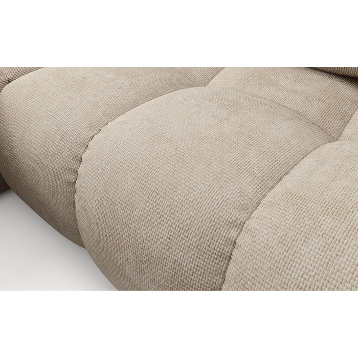 by fonQ Charme Hoekbank Links  met Slaapfunctie - Chenille - Lichtbeige