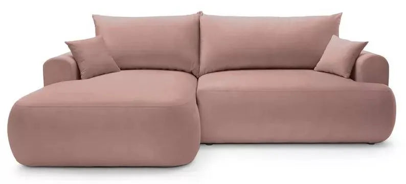 NADUVI Collection Hoekslaapbank Philipa links met opbergvak velvet