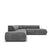 by fonQ Wisp Hoekbank Links/Rechts met Slaapfunctie - Chenille - Antraciet