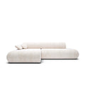 by fonQ Wisp Hoekbank met Chaise Longue Links met Slaapfunctie - Chenille - Greige
