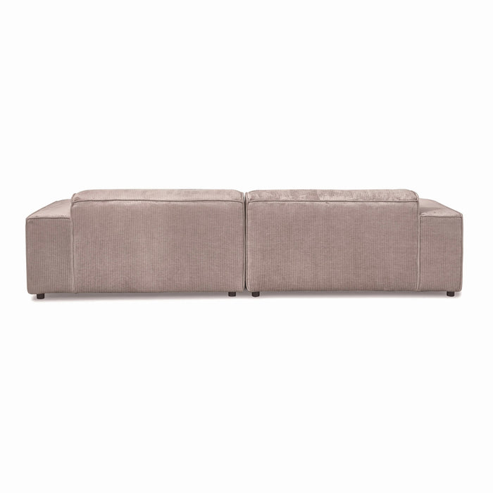 by fonQ Chunky Hoekbank met Chaise Longue Rechts - Rib - Taupe