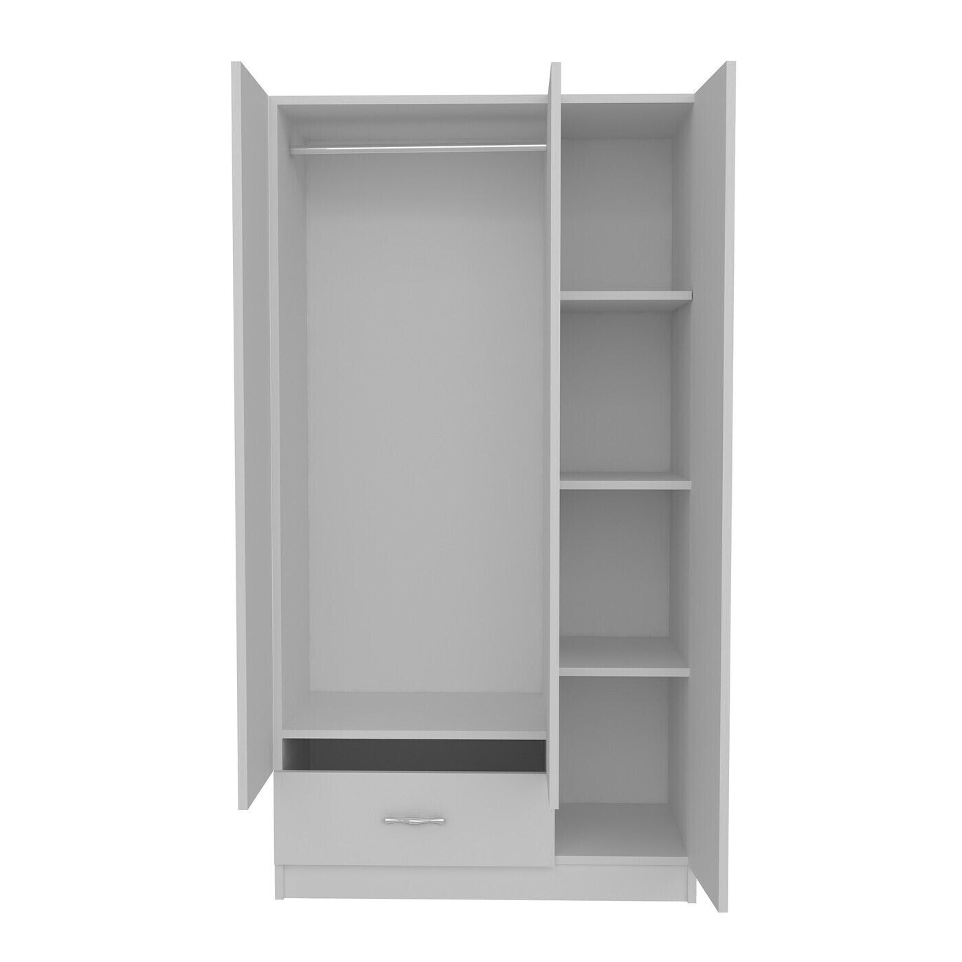 Giga Meubel - Kledingkast Wit Hout - 90x40x170cm - Gabi