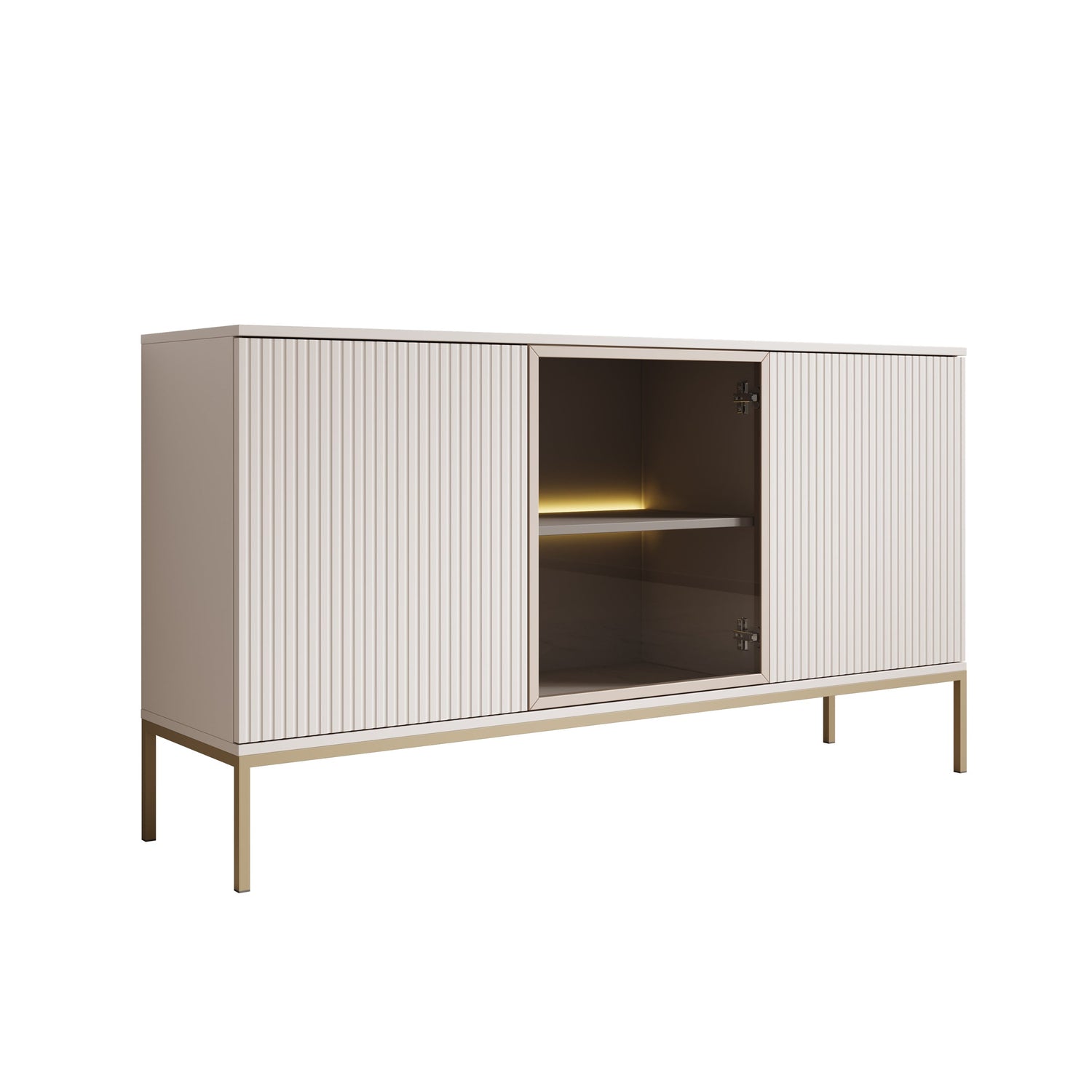 Meubella - Legend - Dressoir - Beige - 153x39x83 cm