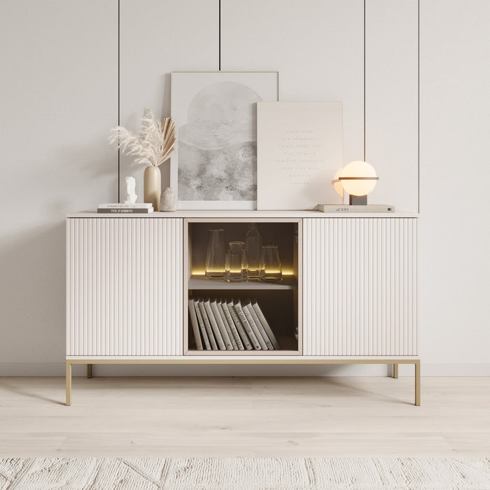 Meubella - Legend - Dressoir - Beige - 153x39x83 cm