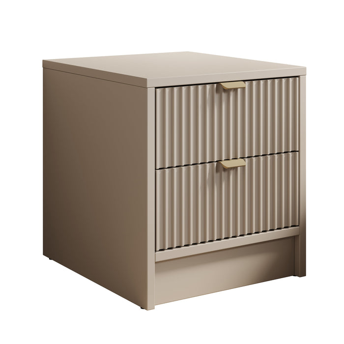 Meubella - Nachtkastje Tavares - Beige - 35 cm