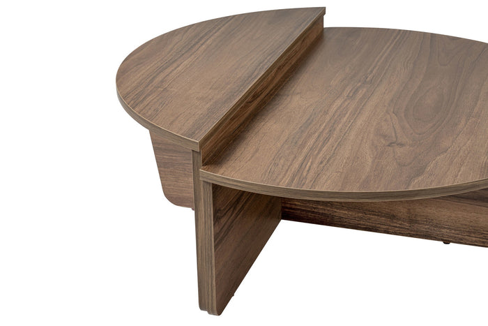 Giga Meubel - Salontafel Walnoot Hout - 90x90x35cm - Orion