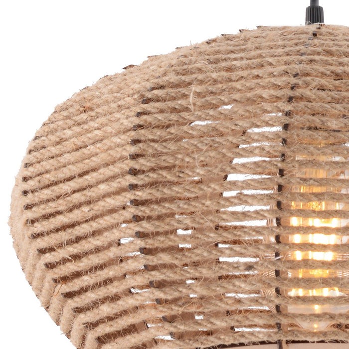 Giga Meubel - Hanglamp Bruin Jute - 35x35x65cm - Ellipse