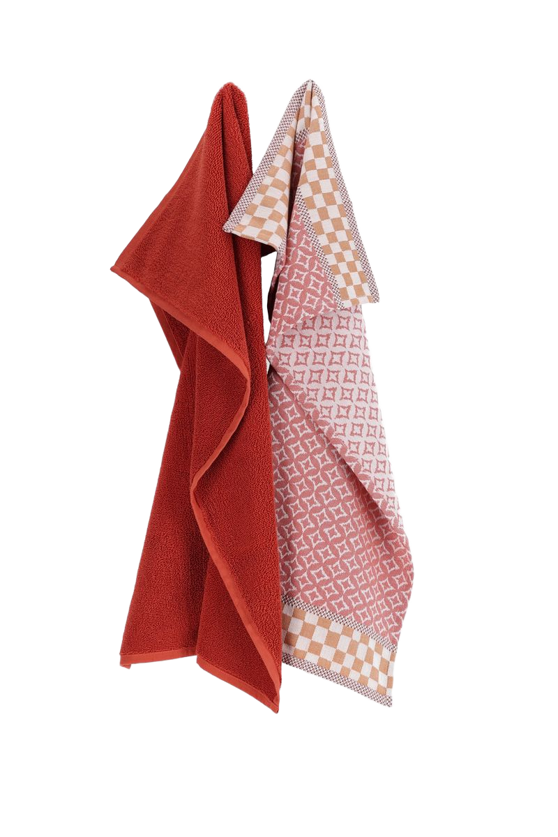 Sissy-Boy Donkeroranje handdoek en theedoek