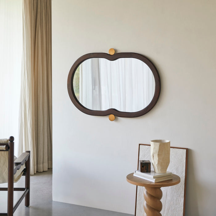 Tikamoon - Spiegel in mindihout 105x65 cm Agate