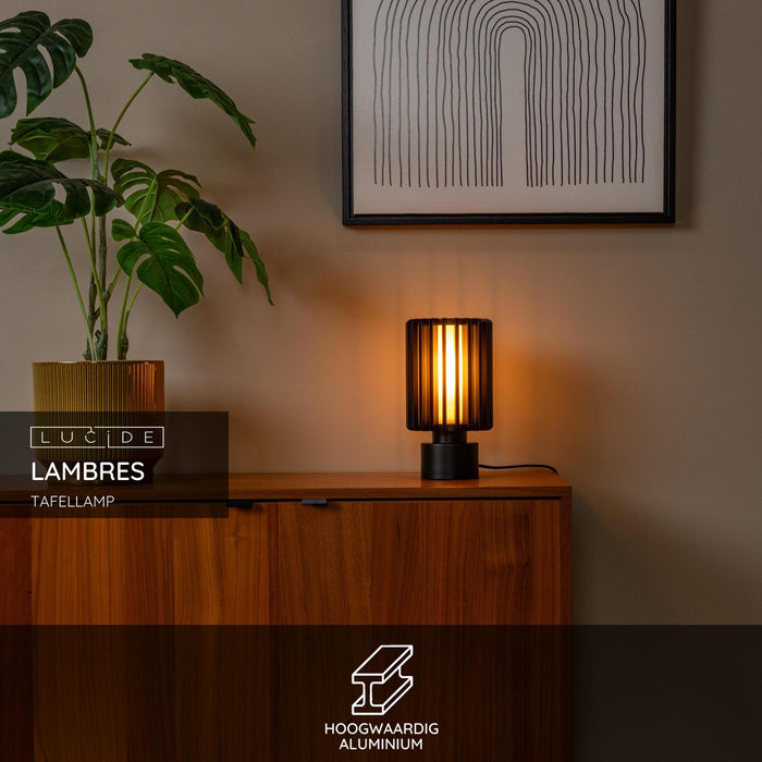 Lucide LAMBRES Tafellamp - Zwart