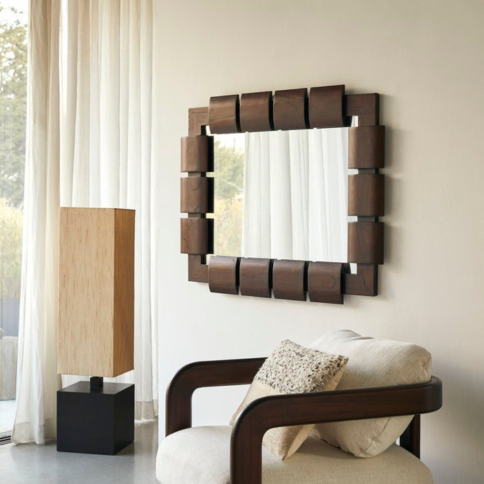 Tikamoon - Spiegel in mindihout 100x80 cm Isaac